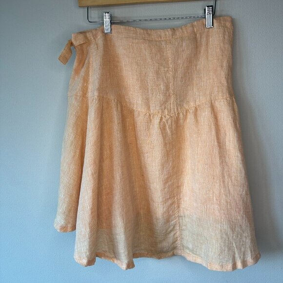 NWT Diesel 100% Linen Vintage Y2K Midi Length Skirt Size 16 Adjustable Side Tie - Picture 7 of 13